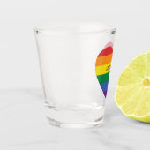 Aangepaste naam Rainbow Heart Shot Glas (Links)