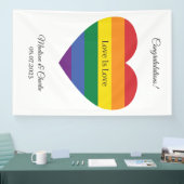 Aangepaste naam Rainbow Heart Spandoek (Beurs)