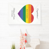 Aangepaste naam Rainbow Heart Spandoek (Insitu)