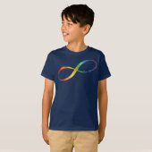 Aangepaste naam Rainbow Infinity T-Shirt (Voorkant volledig)