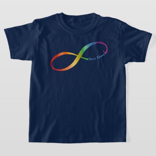 Aangepaste naam Rainbow Infinity T-Shirt (Laagn)