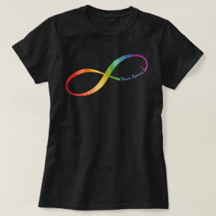 Aangepaste naam Rainbow Infinity T-Shirt