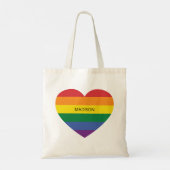 Aangepaste naam Rainbow Love Tote Bag (Achterkant)