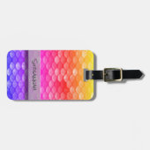 Aangepaste naam Rainbow Mermaid Scales Bagagelabel (Voorkant horizontaal)