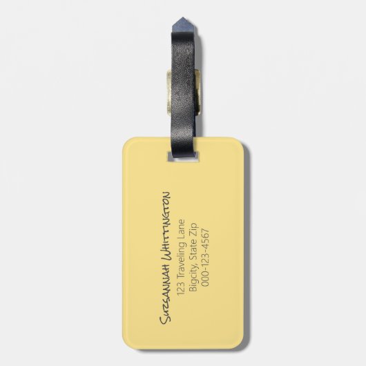 Aangepaste naam Rainbow Mermaid Scales Bagagelabel (Achterkant verticaal)