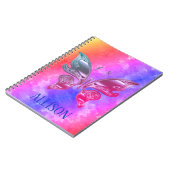 Aangepaste naam Rainbow Metallic Butterfly-laptop Notitieboek (Linkerzijde)