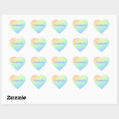 Aangepaste naam Rainbow Ombre Hart Sticker (Vel)