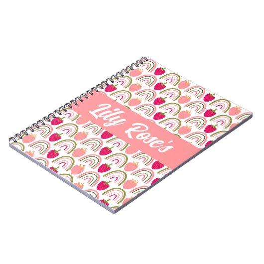 Aangepaste naam Rainbow-patroon kinderen Notitieboek (Linkerzijde)