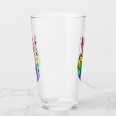 Aangepaste naam Rainbow Peace pint Glas (Links)