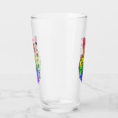 Aangepaste naam Rainbow Peace pint Glas (Rechts)