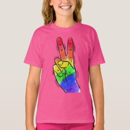 Aangepaste naam Rainbow Peace shirten & jackts T-shirt