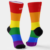Aangepaste naam Rainbow Pride Sokken (Gebogen)
