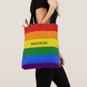 Aangepaste naam Rainbow-vlaggenzakken Tote Bag (Dichtbij)