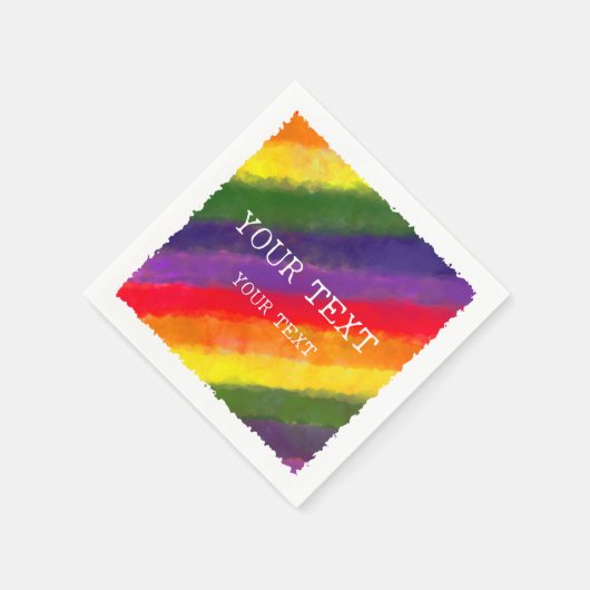 Aangepaste naam Rainbow Waterverf Servet (Hoek)