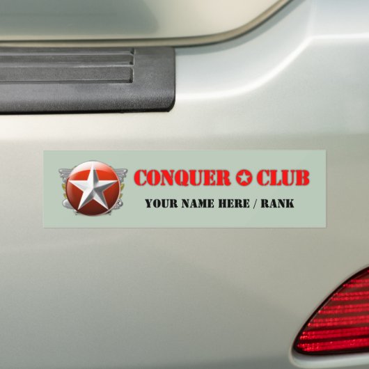 Aangepaste naam/Rank Bumpersticker (Op auto)