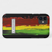 Aangepaste naam Rastafari Paint Stripe Case-Mate iPhone Case (Achterkant (horizontaal))