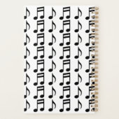 Aangepaste naam + raster van de muzieknotitiebalk planner (Achterkant)