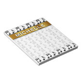 Aangepaste naam + raster van het Notitieblok Music (Schuin)