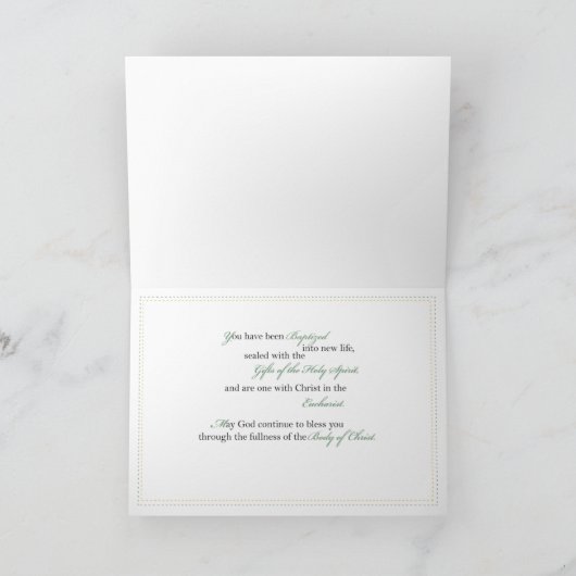 Aangepaste naam RCIA Cross Crocus Gefeliciteerd Kaart (Binnen)