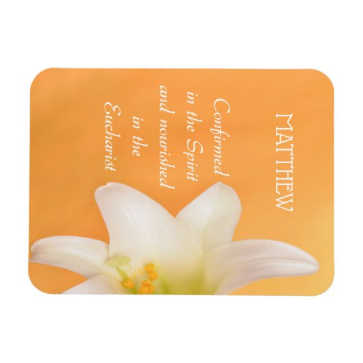 Aangepaste naam, RCIA gefeliciteerd Lily Magneet (Horizontaal)