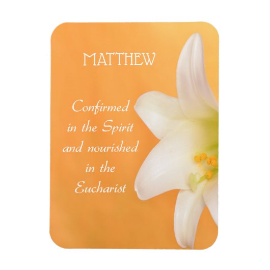 Aangepaste naam, RCIA gefeliciteerd Lily Magneet (Verticaal)