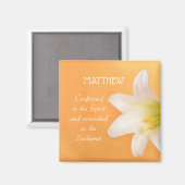 Aangepaste naam, RCIA gefeliciteerd Lily Magneet (Voorkant / Achterkant)