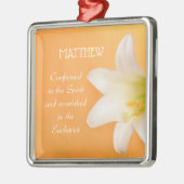 Aangepaste naam, RCIA gefeliciteerd Lily Metalen Ornament (Links)