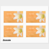 Aangepaste naam, RCIA gefeliciteerd Lily Rechthoekige Sticker (Vel)