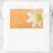 Aangepaste naam, RCIA gefeliciteerd Lily Rechthoekige Sticker (Tas)