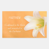 Aangepaste naam, RCIA gefeliciteerd Lily Rechthoekige Sticker (Voorkant)