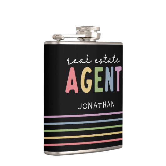 Aangepaste naam Real Estate Agent | Realtor Gift Heupfles (Rechts)