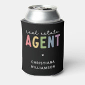 Aangepaste naam Real Estate Agent | Realtor Gifts Blikjeskoeler (Blikje Achterkant)