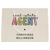 Aangepaste naam Real Estate Agent | Realtor Gifts Groot Cadeauzakje (Voorkant)
