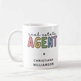 Aangepaste naam Real Estate Agent | Realtor Gifts Koffiemok