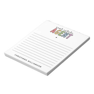 Aangepaste naam Real Estate Agent Realtor Gifts Notitieblok