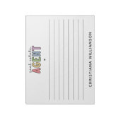 Aangepaste naam Real Estate Agent | Realtor Gifts Notitieblok (Linkerzijde)