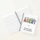 Aangepaste naam Real Estate Agent | Realtor Gifts Notitieboek (Binnen)
