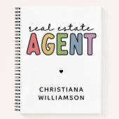 Aangepaste naam Real Estate Agent | Realtor Gifts Notitieboek (Voorkant)