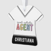 Aangepaste naam Real Estate Agent | Realtor Gifts Ornament (voorkant)