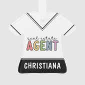 Aangepaste naam Real Estate Agent | Realtor Gifts Ornament (achterkant)