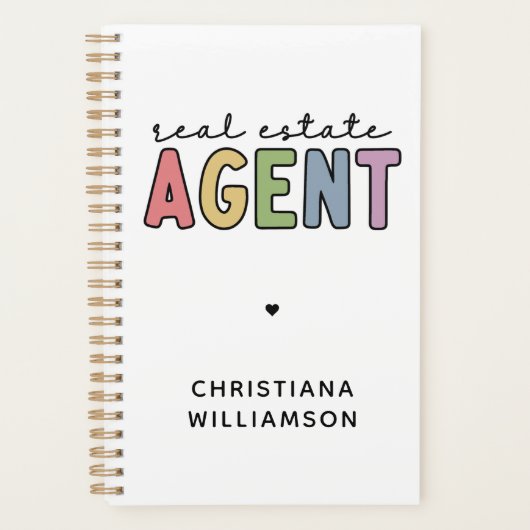 Aangepaste naam Real Estate Agent | Realtor Gifts Planner (Voorkant)