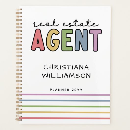 Aangepaste naam Real Estate Agent | Realtor Gifts Planner (Voorkant)