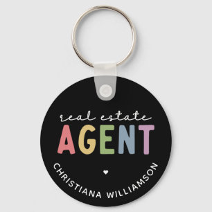 Aangepaste naam Real Estate Agent   Realtor Gifts Sleutelhanger