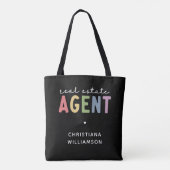 Aangepaste naam Real Estate Agent | Realtor Gifts Tote Bag (Achterkant)