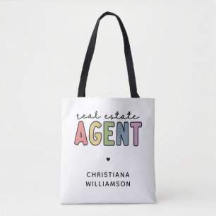 Aangepaste naam Real Estate Agent Realtor Gifts Tote Bag