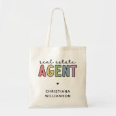Aangepaste naam Real Estate Agent | Realtor Gifts Tote Bag (Voorkant)