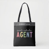 Aangepaste naam Real Estate Agent | Realtor Gifts Tote Bag (Voorkant)