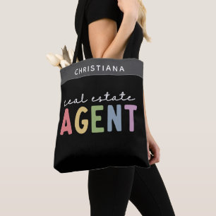 Aangepaste naam Real Estate Agent Realtor Gifts Tote Bag