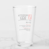 Aangepaste Naam Recept Beer Funny Beer Humor Glas (Achterkant)