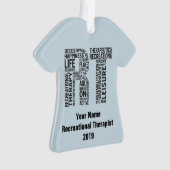 Aangepaste naam Recreationele Therapist RT Ornament (voorkant)